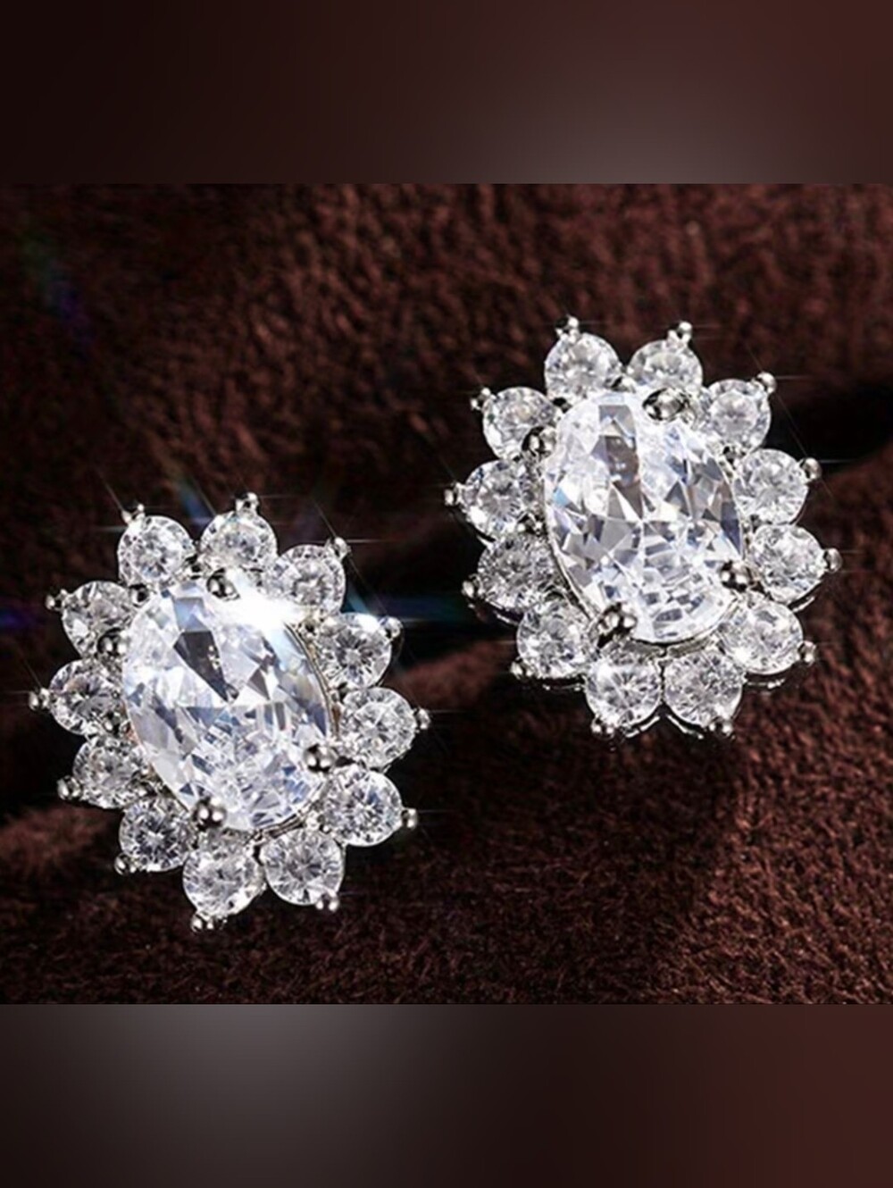 $8 Each Or Bundle 5/$20 Crystal Flower Stud Earrings